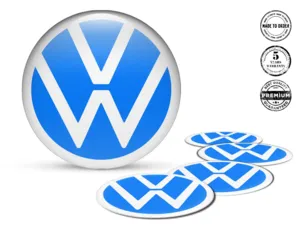 VW Sticker Silicone Variant Wheel Badges